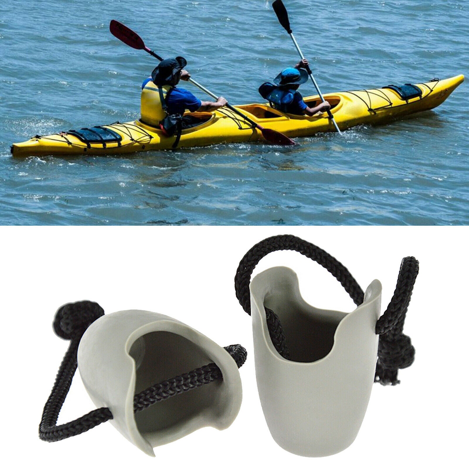 Rubber Kayak Scupper Plug U Shape Yacht Drain Holes Bung with Cord Parts