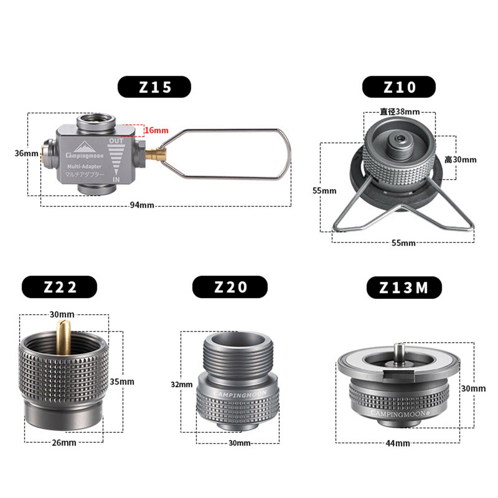 5pcs Cylinder Propane Gas Refill Adapter Filling Outdoor Camping Stove