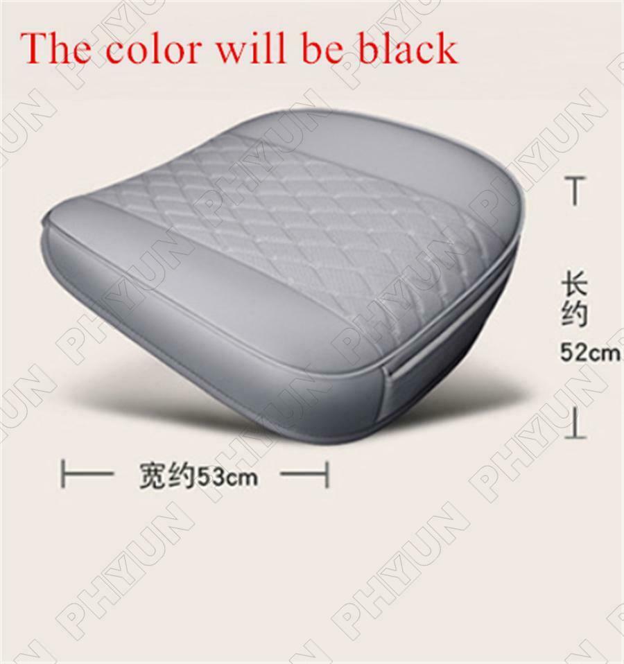 Universal Car SUV Front Seat Cover Surround Cushion Black PU Leather Interior