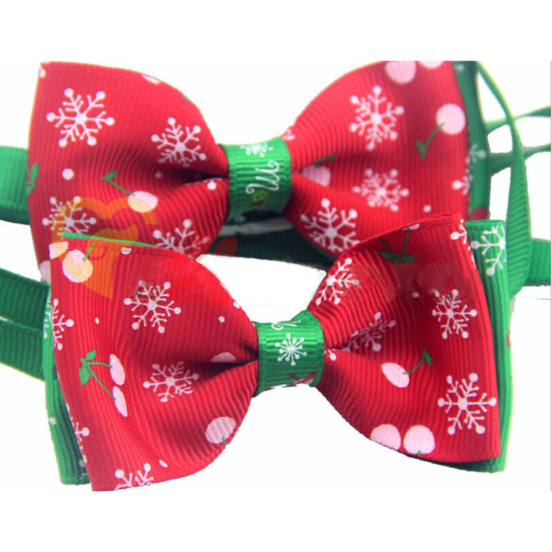Polyester Pet Puppy Dog Bow Tie Necktie Bowknot Adjustable Collars With Be.l8