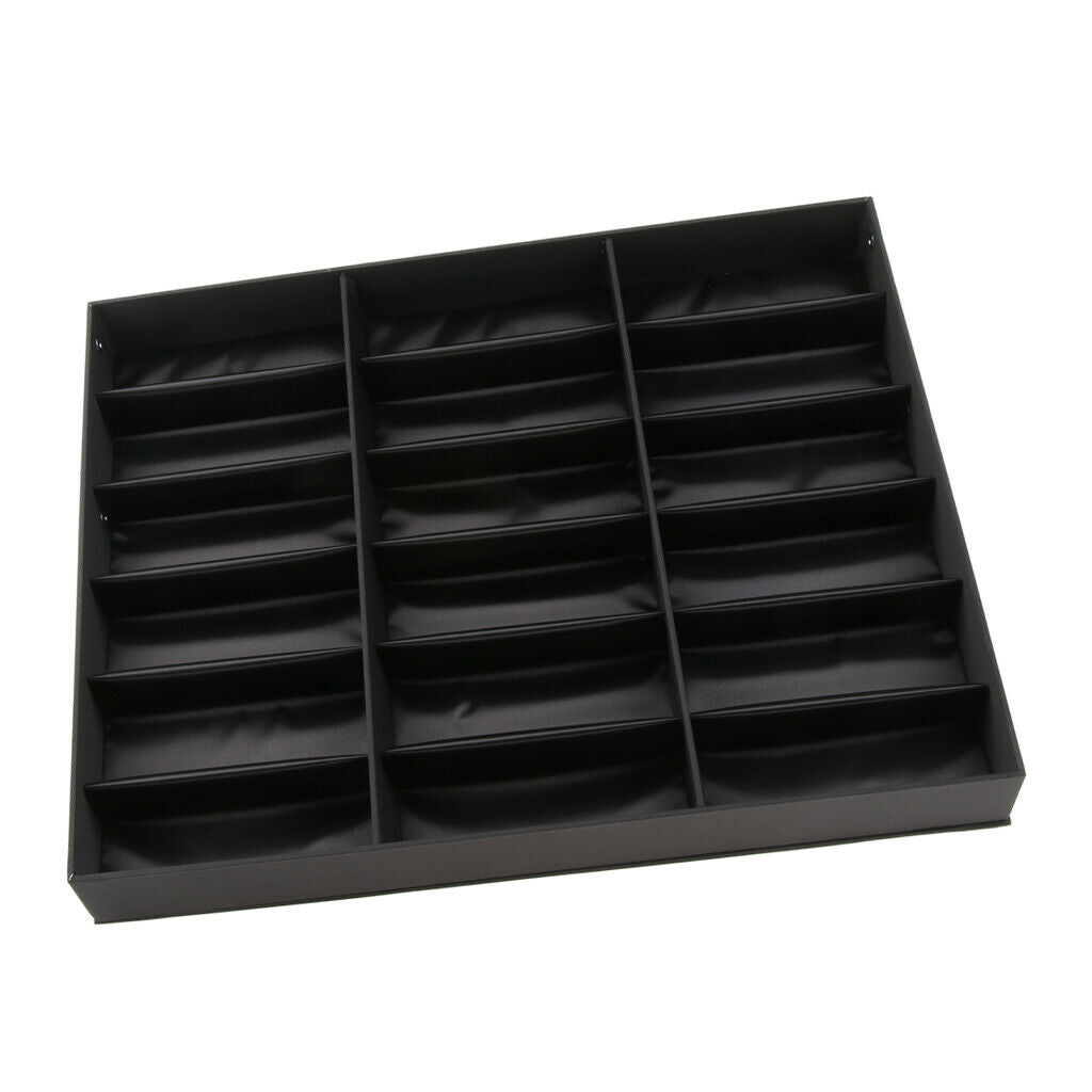 18 x Sunglass Jewelry Display Rack Eyewear Storage Case Stand Holder Black