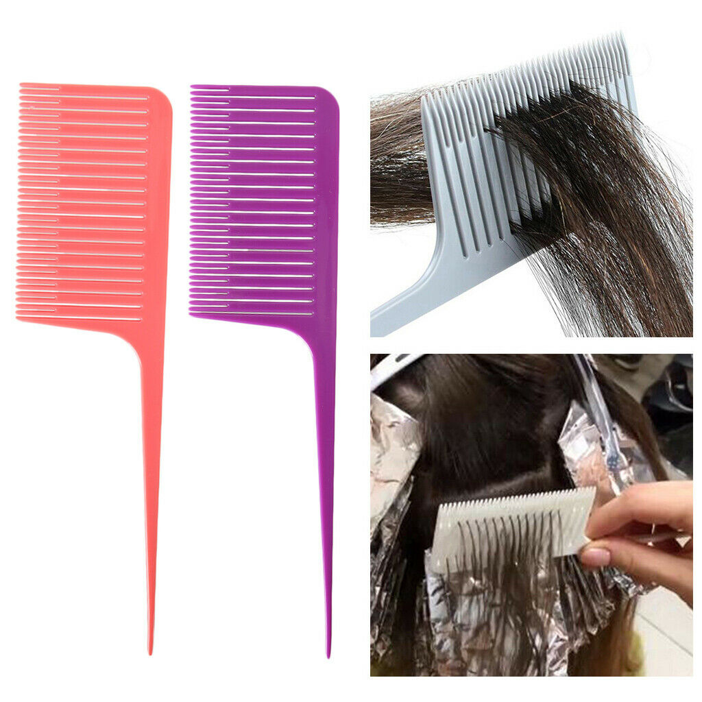 2pcs Plastic Weave Highlighting Foiling Hair Combs for Salon Comb Tool