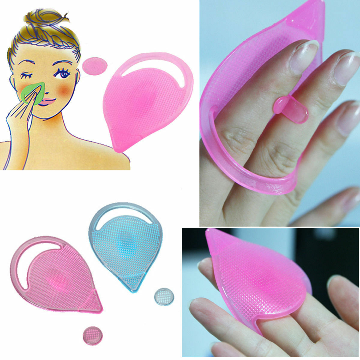 Soft Facial Care Cleaning Pad Blackhead Remover Silicone Brush Beauty Too.l8