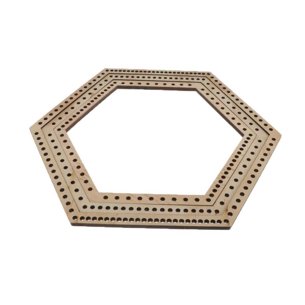 3x/Set Wooden Hexagon Knitting Frame Tool For