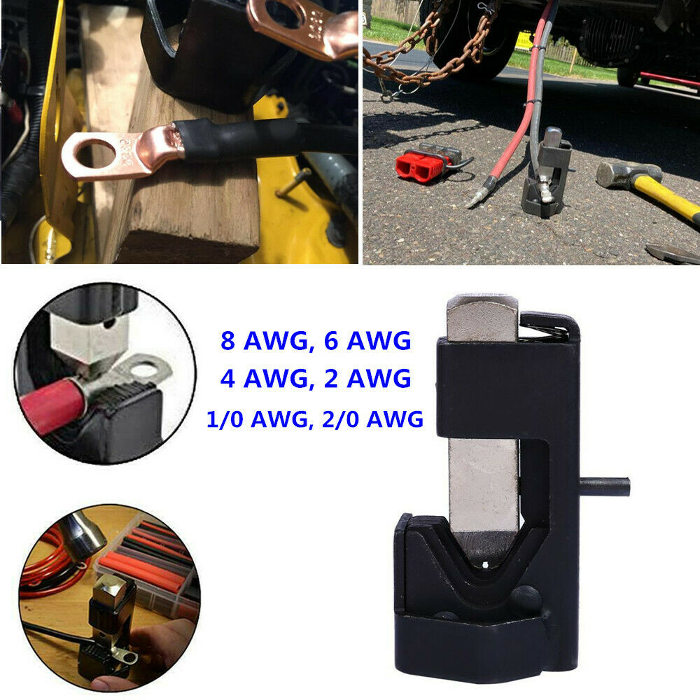 Battery Wire Cable Terminal Riveting Hammer Welding Lug Crimping Tool Plier AWG