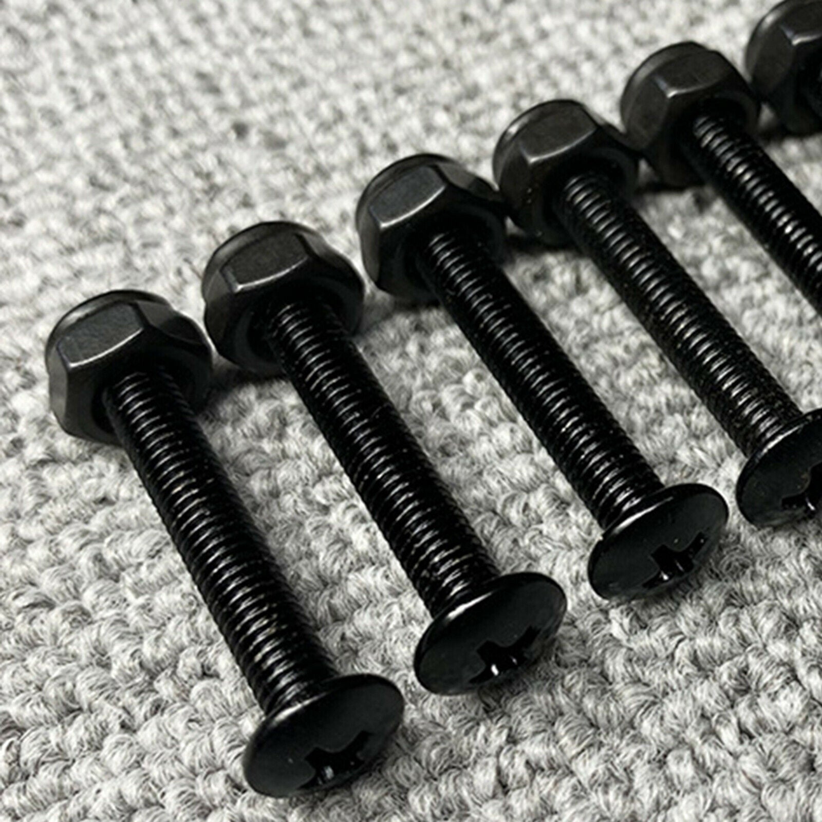 8pcs Replacement Longboard Skateboard Hardware Screws Mounting Black Acce 35mm