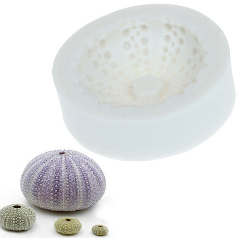Sea Urchin Shell Silicone Mold Sea Animals Fondant Cake Mold Candle Deco_ec TL