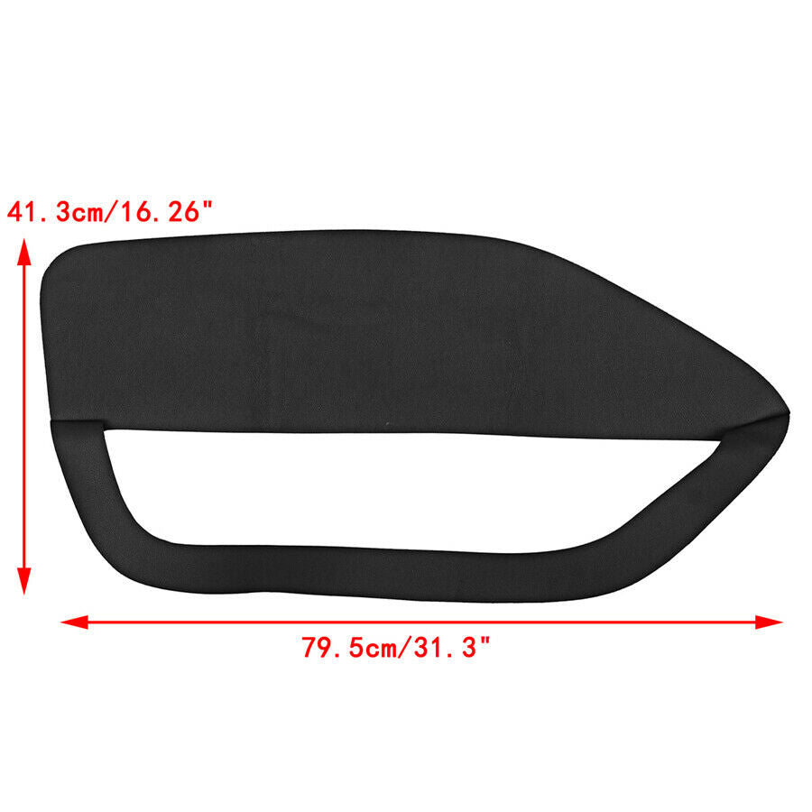2PCS Leather Inner Door hand Panel Insert Cards Cover For Ford Mustang 2005-2009