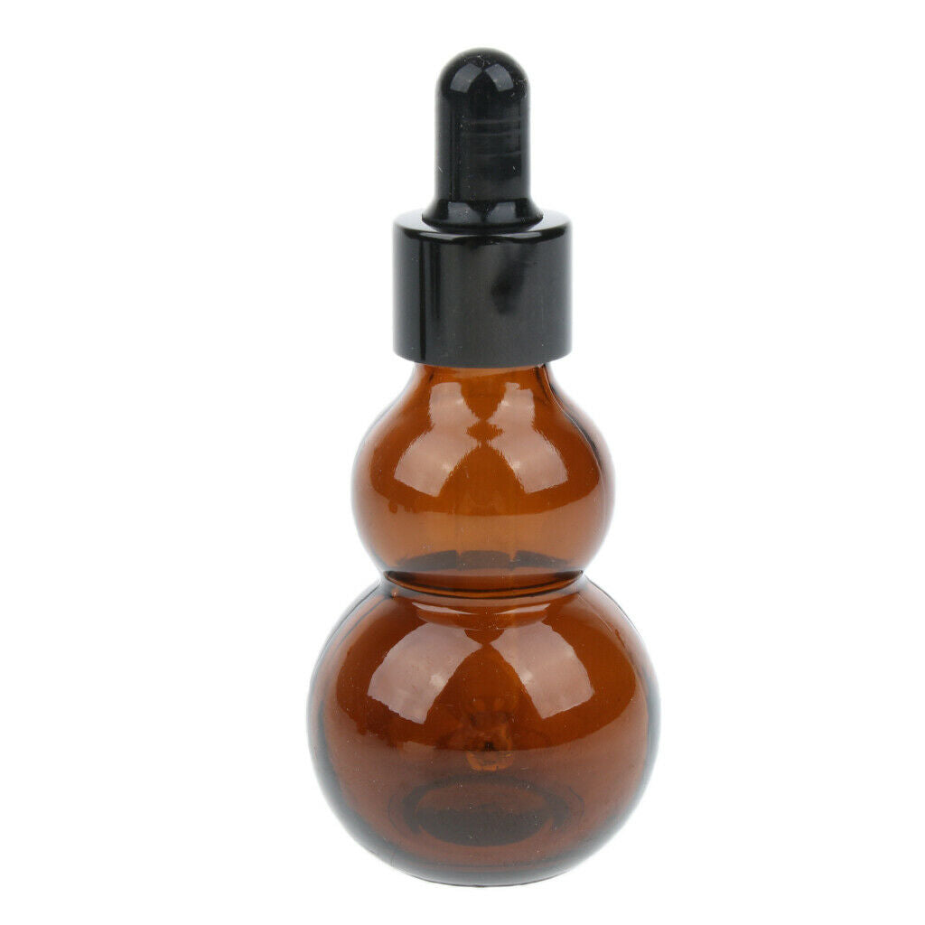 12pcs Amber Glass Bottle - 30ml Essential Oil Dropper Bottles - Refillable Empty