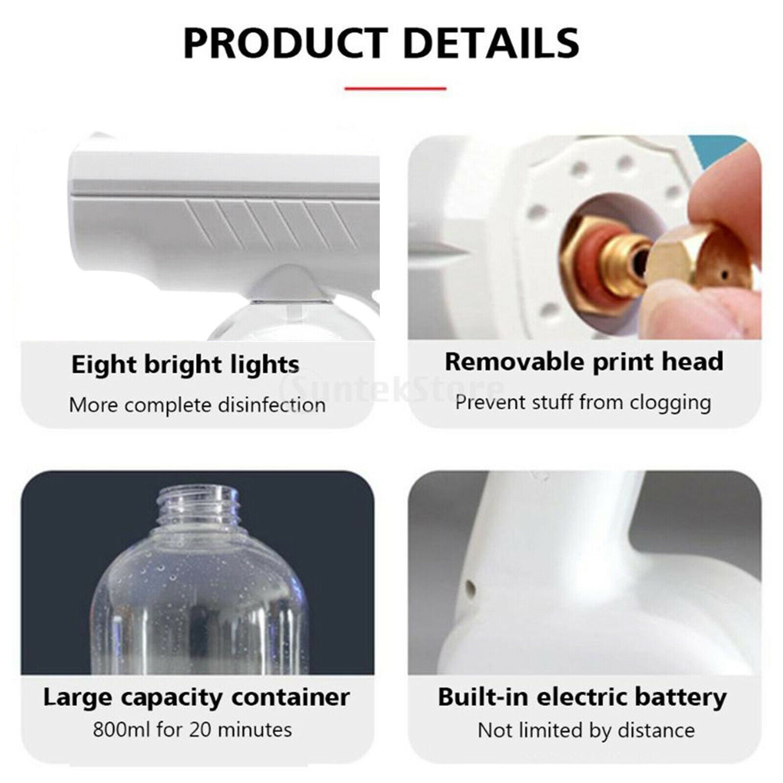 Disinfectant Sprayer Gun Nano Steam Spray Fogging Atomization Adjustable Mist