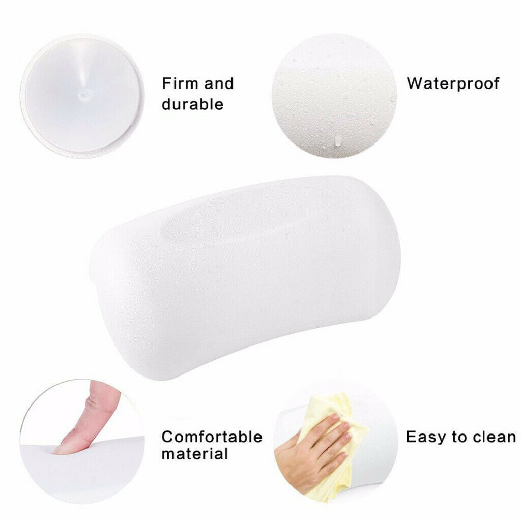 Bath Pillow Non-slip Bathtub Headrest Neckrest Pillow Cushion for Men Women