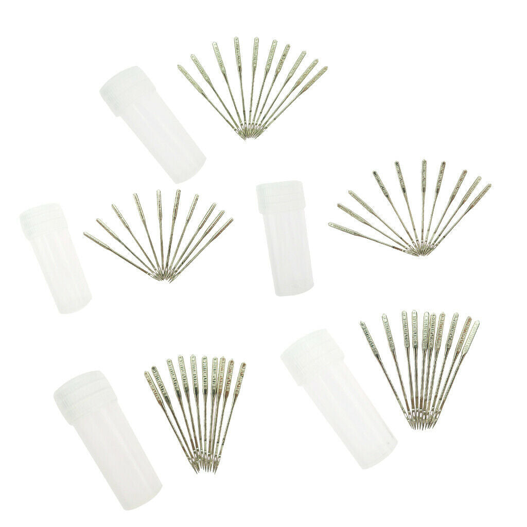 50 pieces 5 sizes sewing machine needle home threading needle size