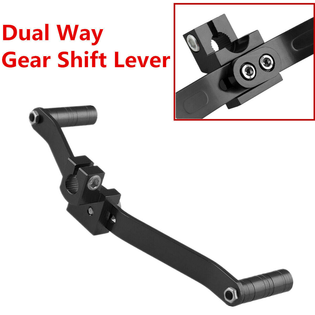 1 Pc Black Motorcycle Dual Way Gear Shift Lever Upshift Downshift Anti-deformed