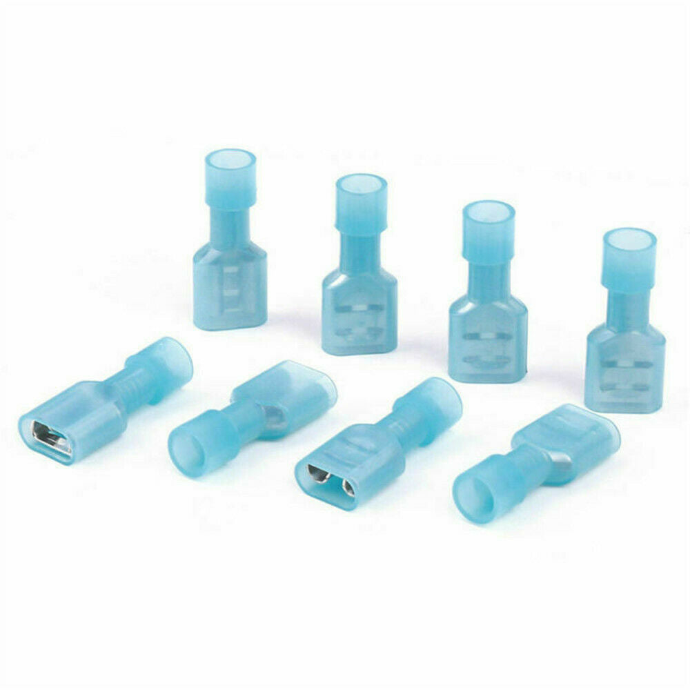 200 Female Insulated Wire Terminal Blue 16-14 Ga AWG Quick Disconnect Connectors