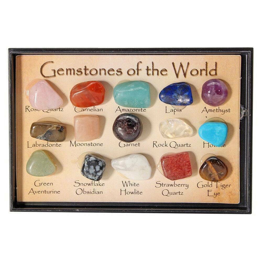 15x Set Natural Healing Crystal Gemstones Reiki Chakra Collection Stone Specimen