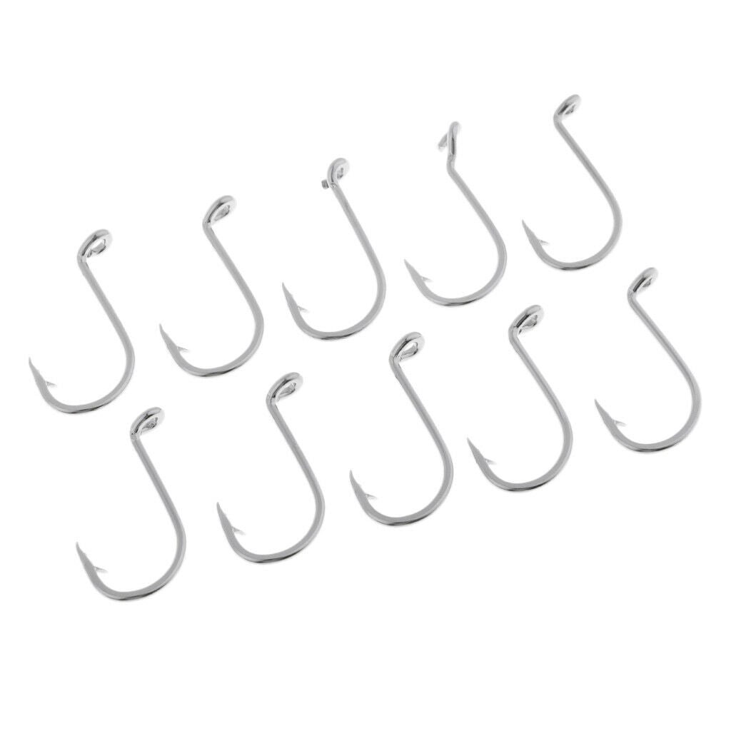 10pcs Saltwater Fishing Hooks Crab Hooks Big Game Stainless Steel Hooks 03