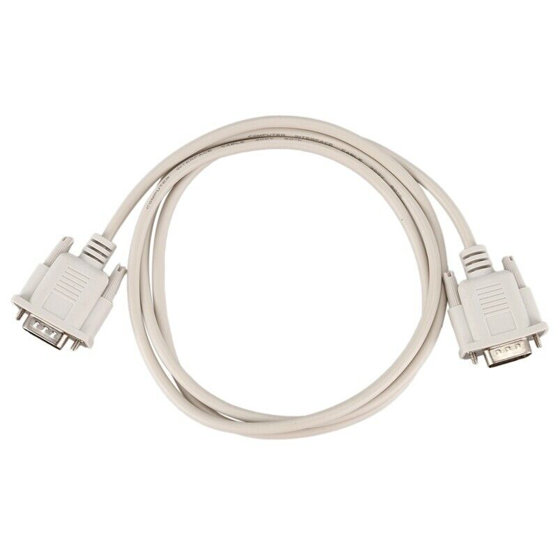 1.4M RS232 DB9 9 Pin Male to VGA Video 15 Pin Male Adapter Cable Light Gray N9Q8