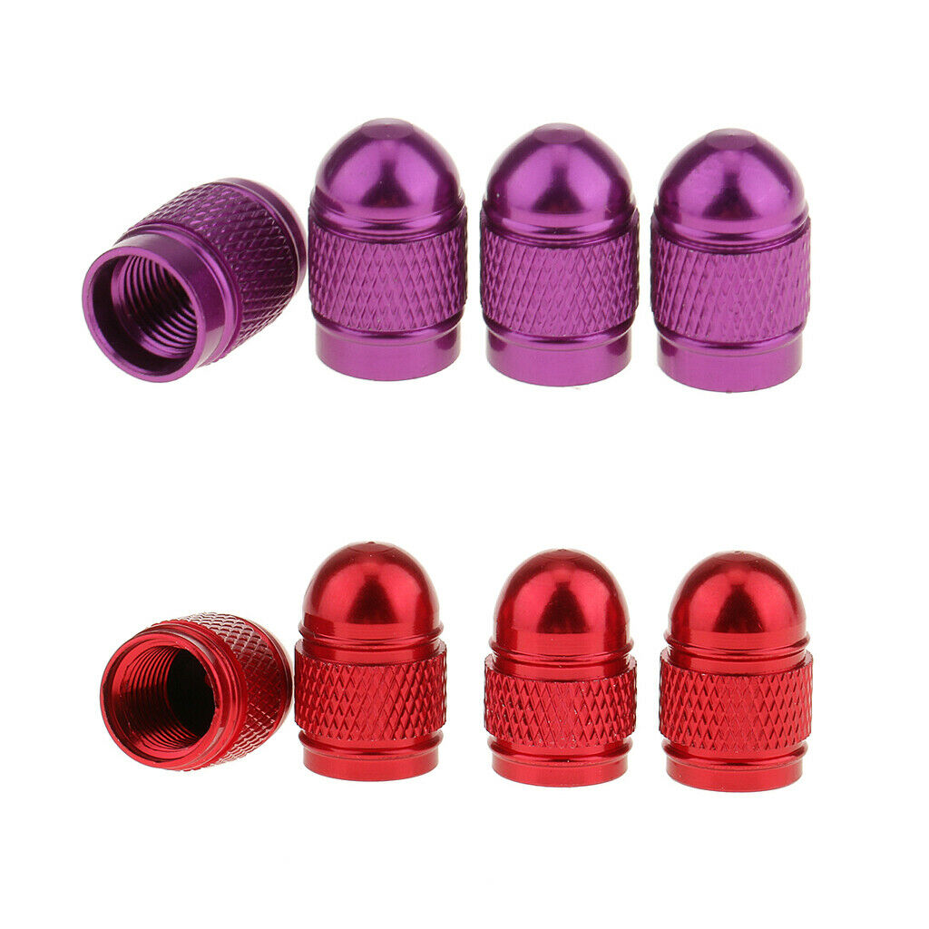 8pcs Red  Air Valve Stem   Cover for All Standard Valves Car