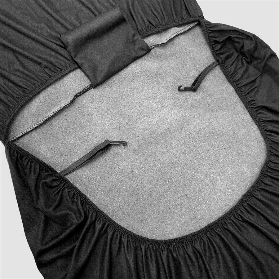 Universal  Front + Rear 5-seat Car Seat Cover Polyester Foam Cushion Mat Grey