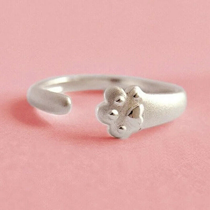 Frosted Style Cat Claw Adjustable Ring Fashion Jewelry Opening Rin.l8