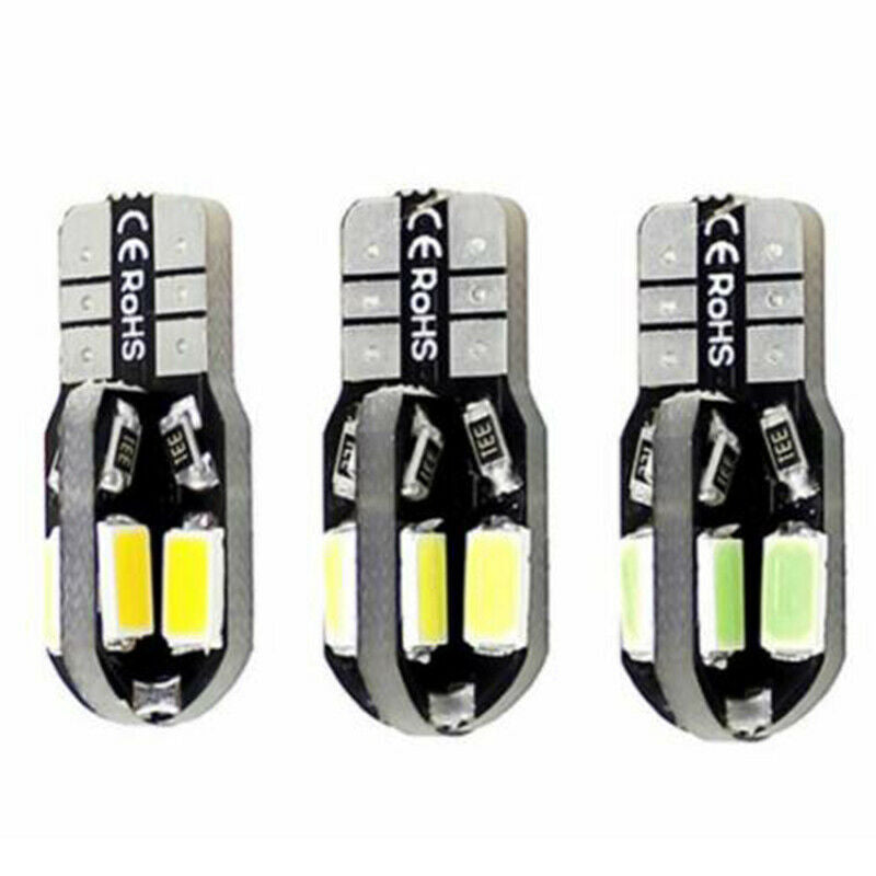 10 x T10 194 168 W5W 5730 8 LED SMD White Car Side Wedge Light Lamps Set Can SJ