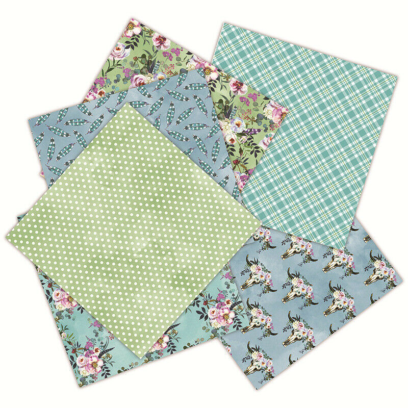 12x Flower Paper Pad Single-sided Scrapbooking Journal Photo Album Card Craft
