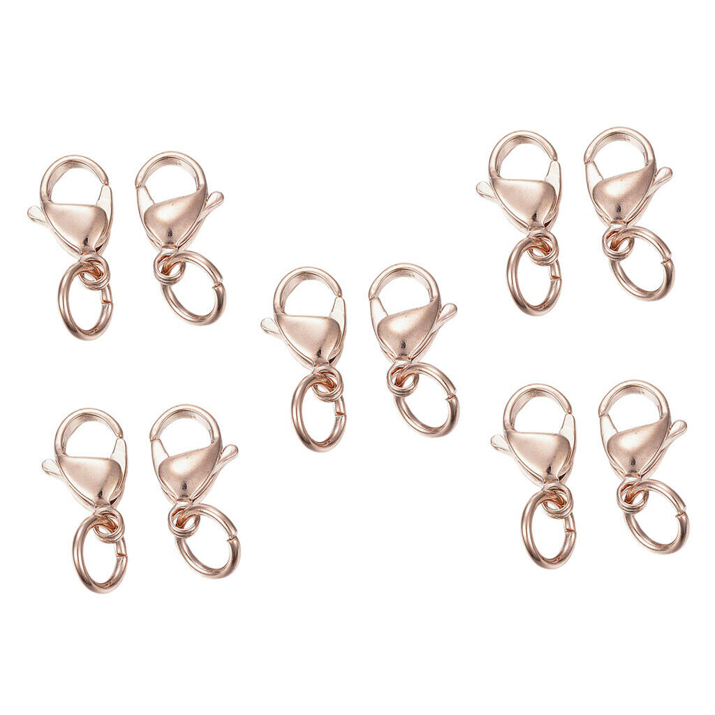 10x Stainless Steel Lobster Clasps Keychain Snap Hook for Jewelry Making