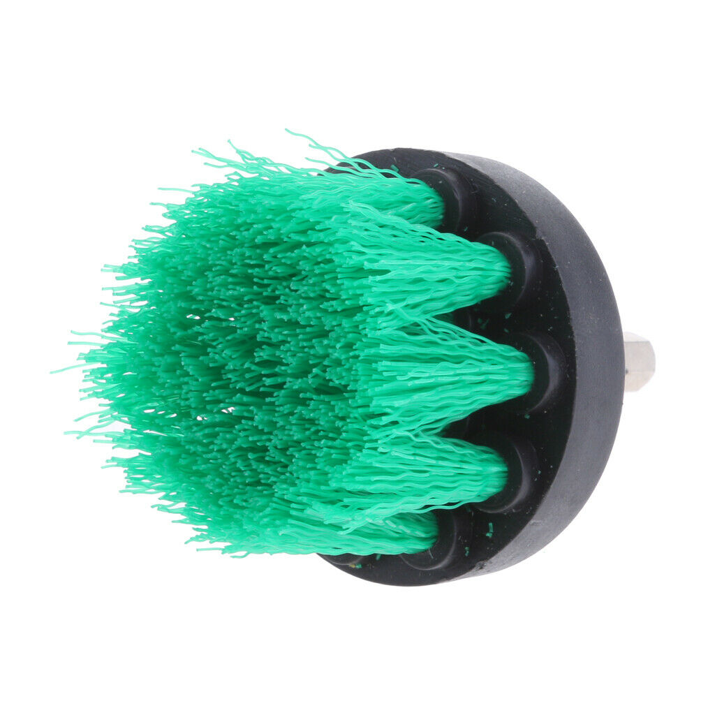 3Pcs Brush Drill Cleaning Brush Set Car Cleaning Power 2/3.5/5inch Green