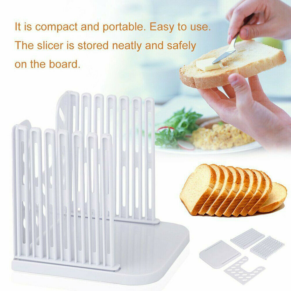 Bread Loaf Toast Sandwich Slicer Cutter Mold Maker Kitchen Guide Slicing Tool