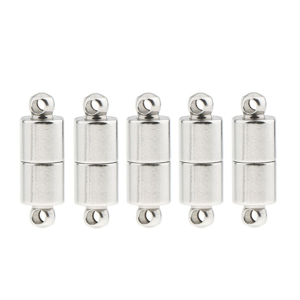 5x Tube Magnetic Lock Jewelry Clasp End   for Leather Cord Bracelet