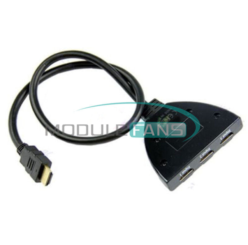 3 IN 1 OUT 1080P Hub V1.4B HDMI Switch Switcher Splitter Cable For XBOX  HDTV