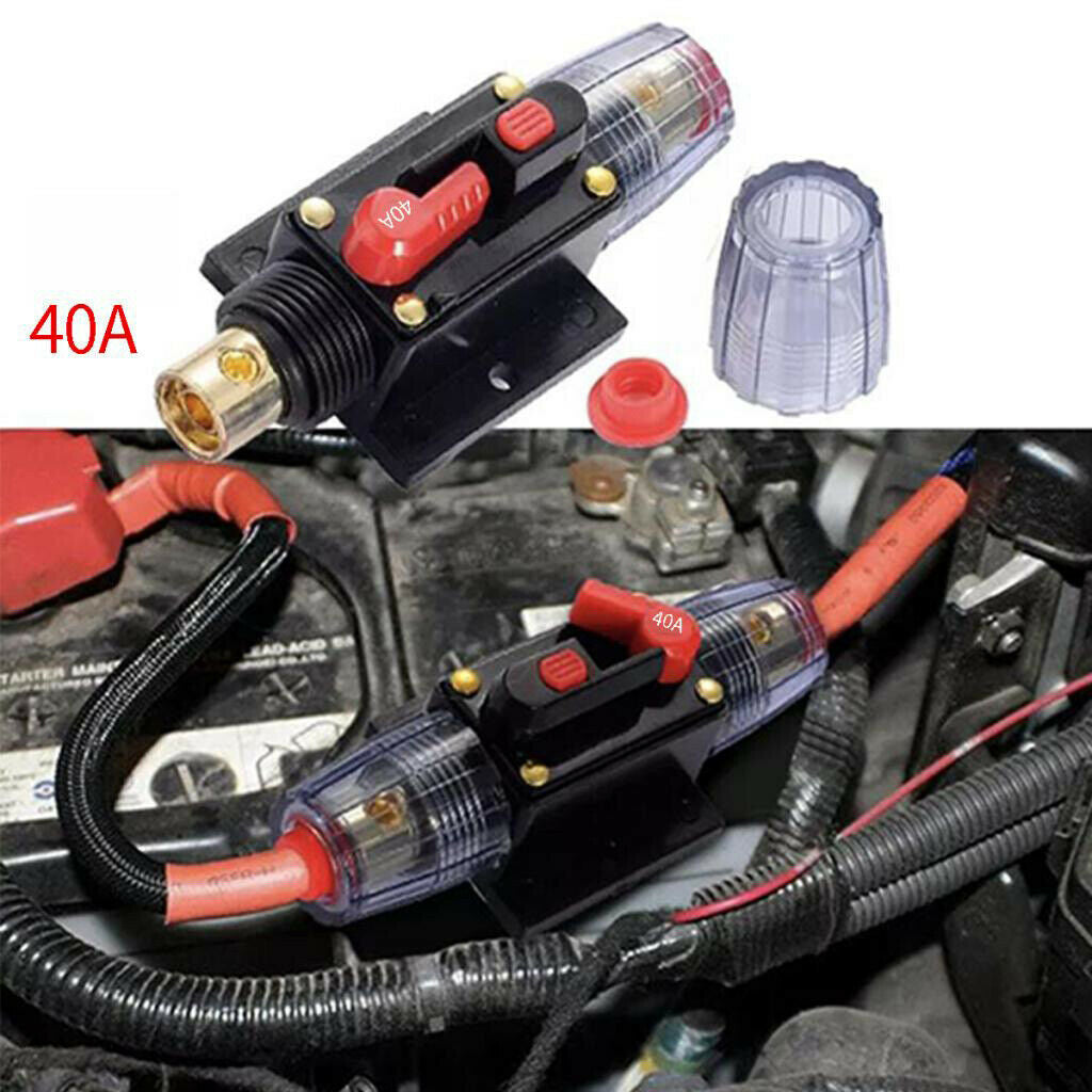2Pcs Replacement 12V Car Audio Circuit Breaker Protection Fuse Distribution
