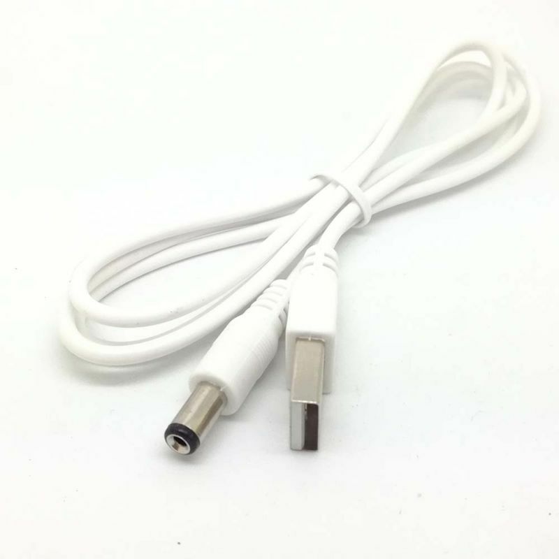 50pcs PC Laptop USB Male to 5V DC 5.5mm * 2.1mm Barrel adapter Power Cable_bb