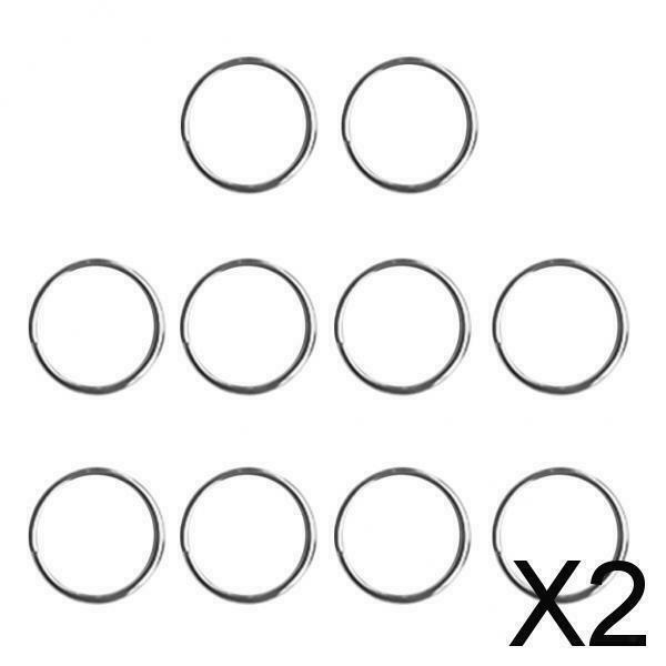 2X 10 Pieces Scuba Diving Stainless Steel Split Ring for Gear Attachment 30mm