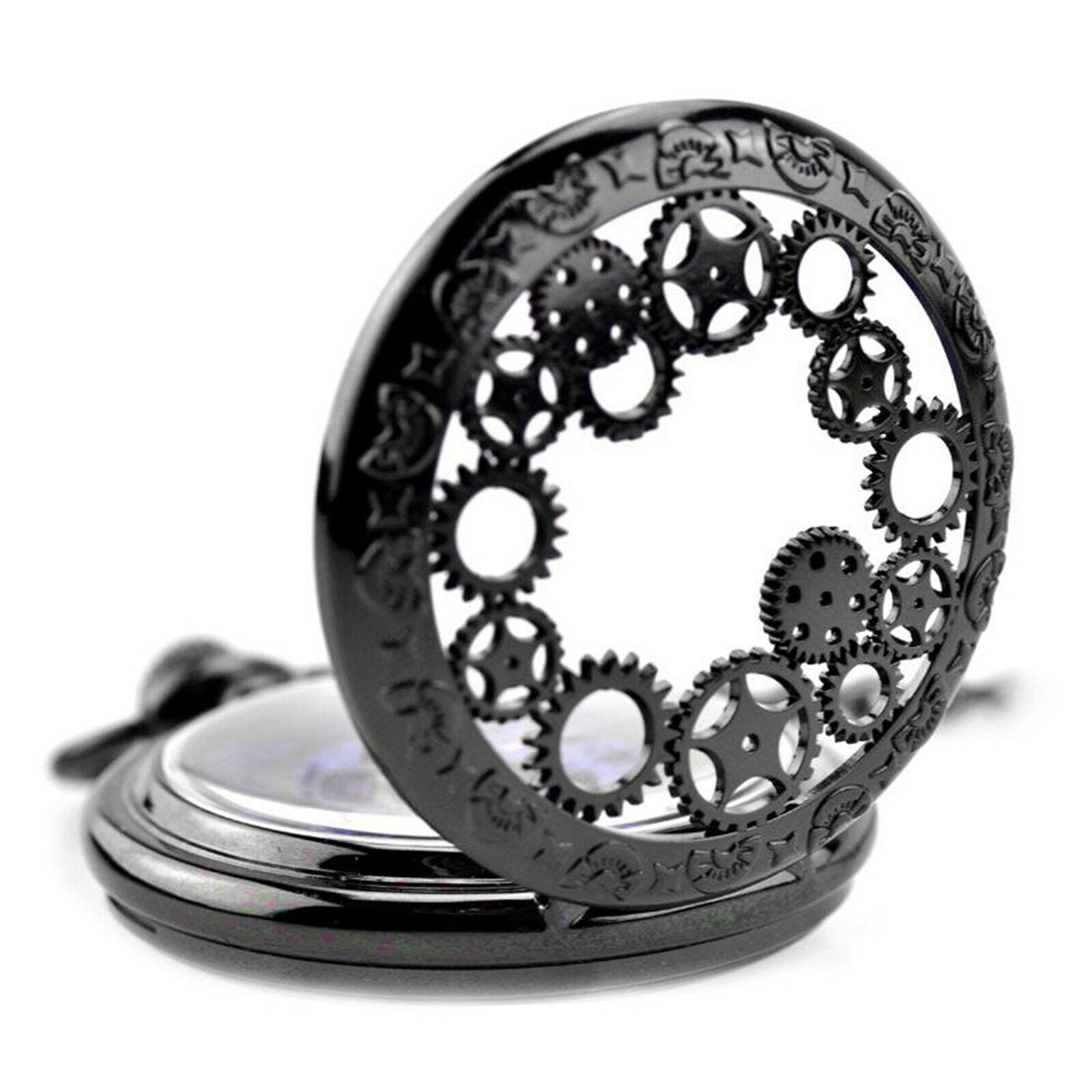 Steampunk Hands Scale Mechanical Skeleton Pocket Watch Holiday Birthday Gift for
