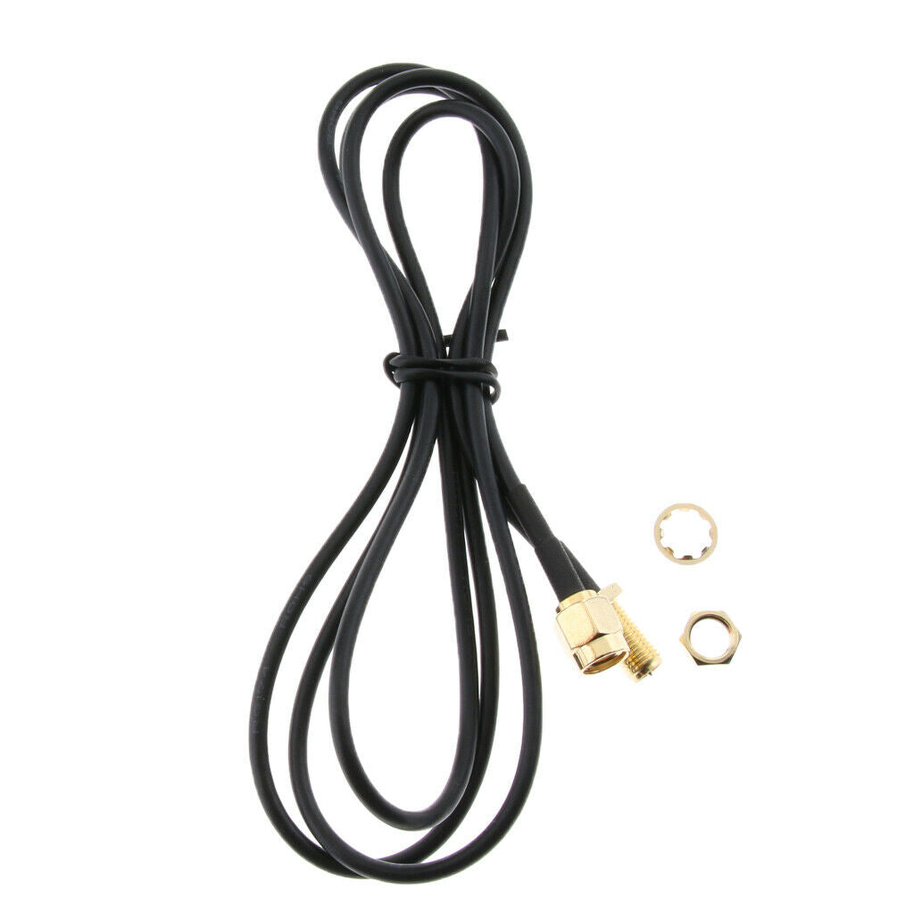 3Pack RP SMA Male To Female Extension Coaxial Cable For WiFi Router Antenna