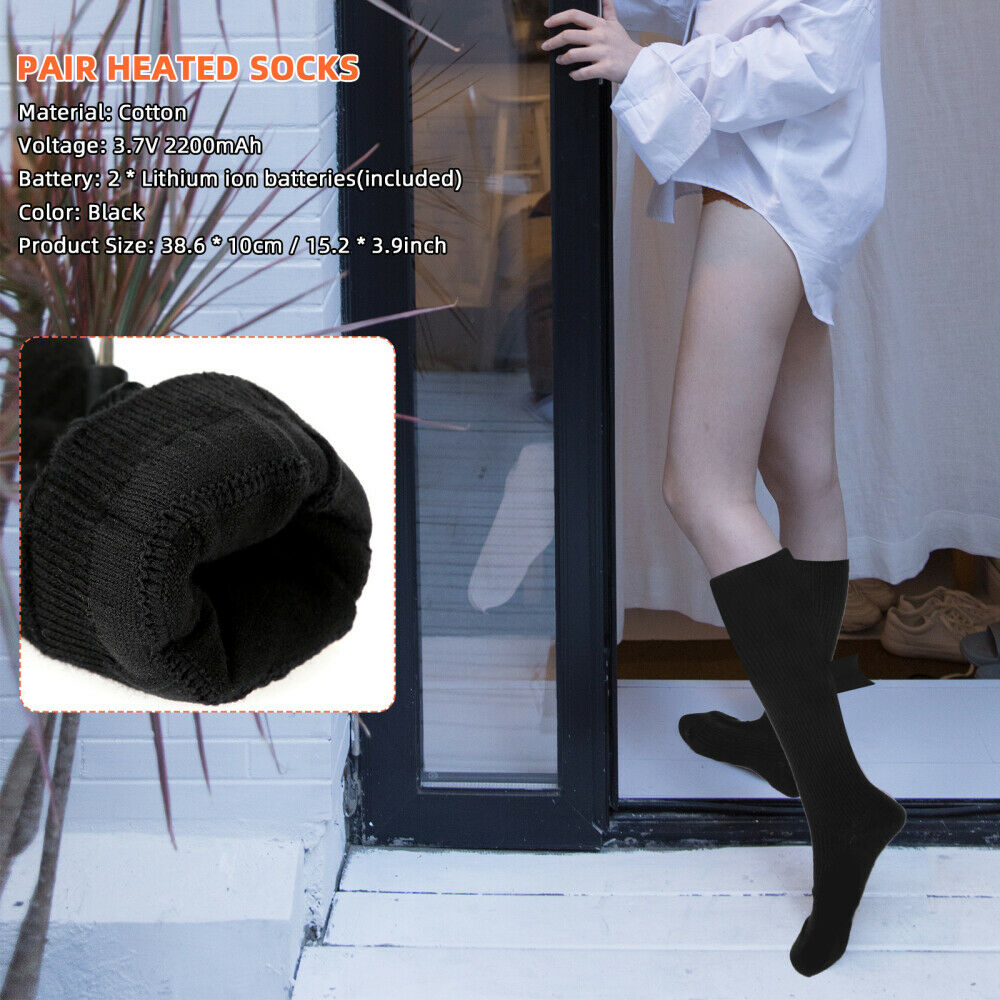 Elastic Heating Socks Rechargeable Battery Electric Heating Warm Sock Outdoor