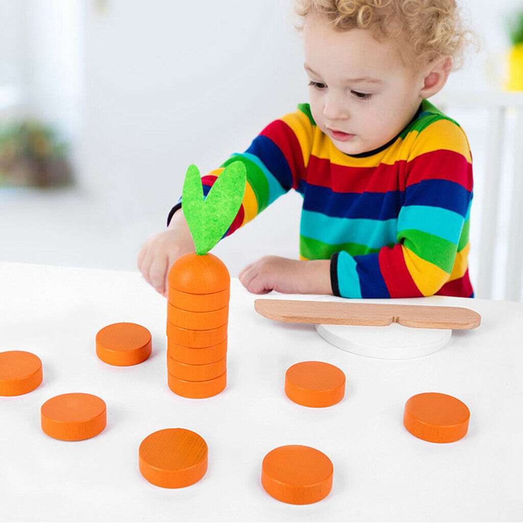 Wood Simulation Radish Early Learning Balancing Toys Gift for Boys Girls