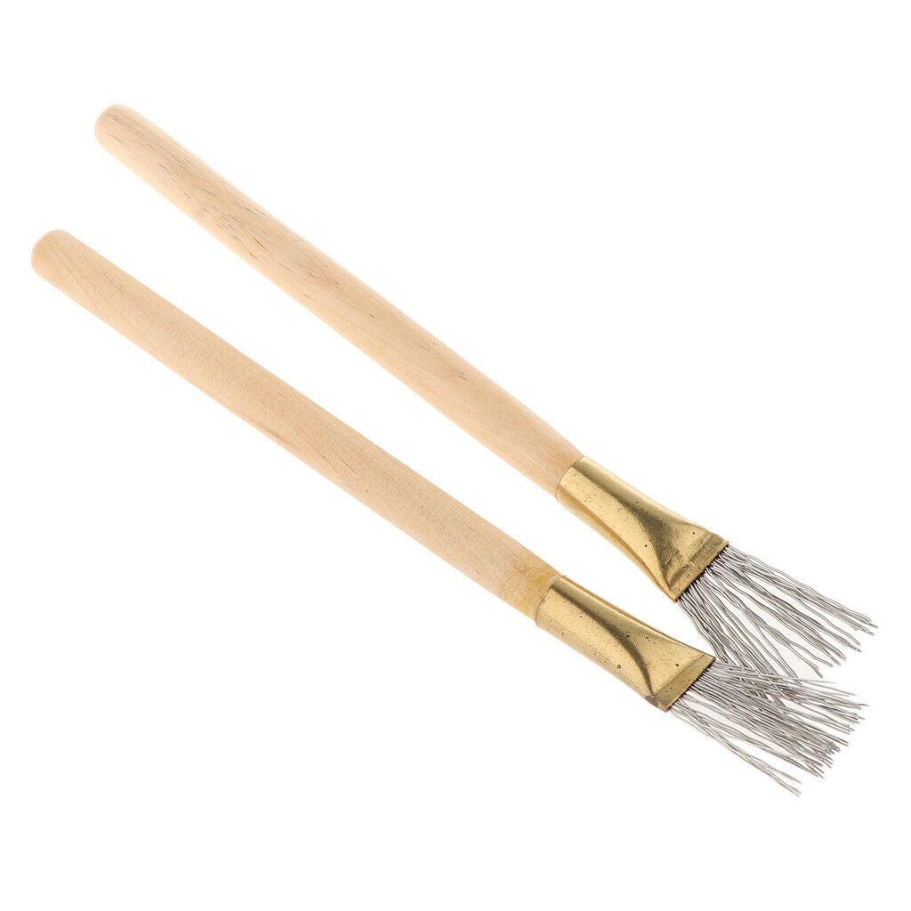 2pcs Handmade Art Tools Accessories Steel Wire Brush / Scraper With