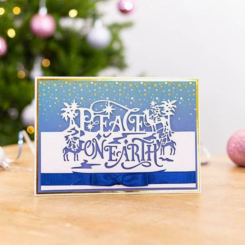 Peace on Earth Metal Cutting Dies Stencil DIY Scrapbooking Album Paper Card Mold