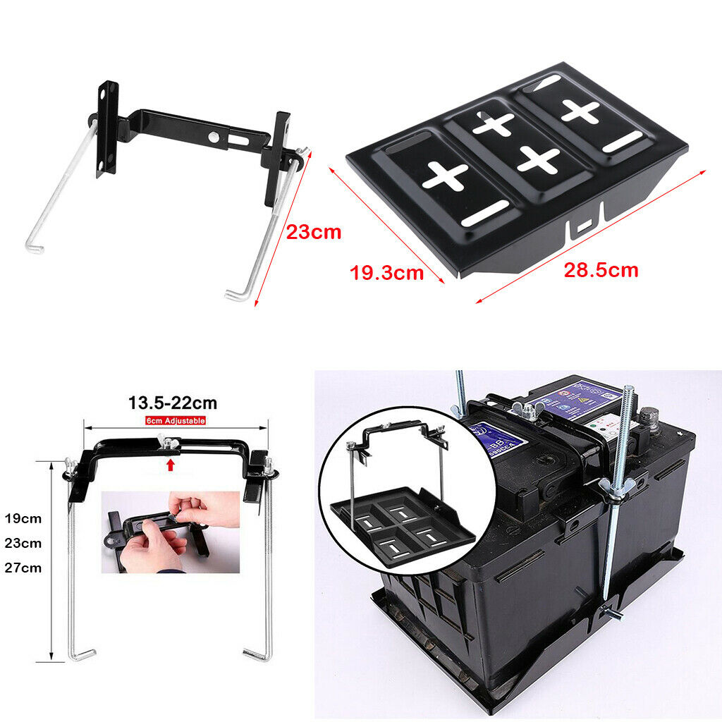2x Car Battery Tray Recessed Slots