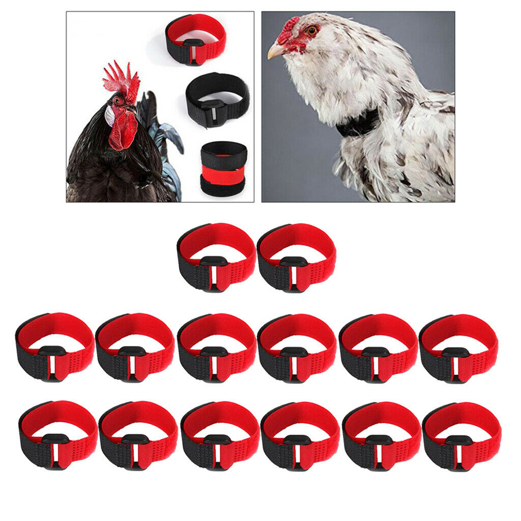 14 Pieces Chicken Collar Prevent Rooster from Screaming for Duck Goose