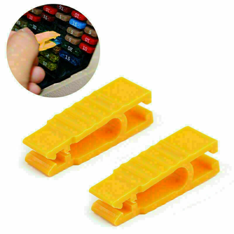 2 × Fuse Puller 30mm Car Automotive Mini Micro Blade Fuse Tool Extractor YLW CN