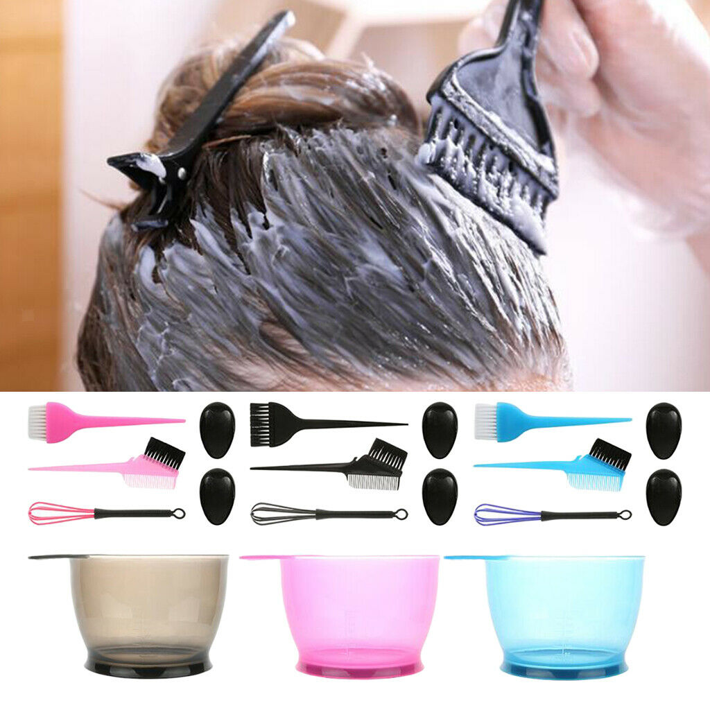 3Sets Hair Color Brush Bowl Set Hair Color Brush Hair Dying Applicator