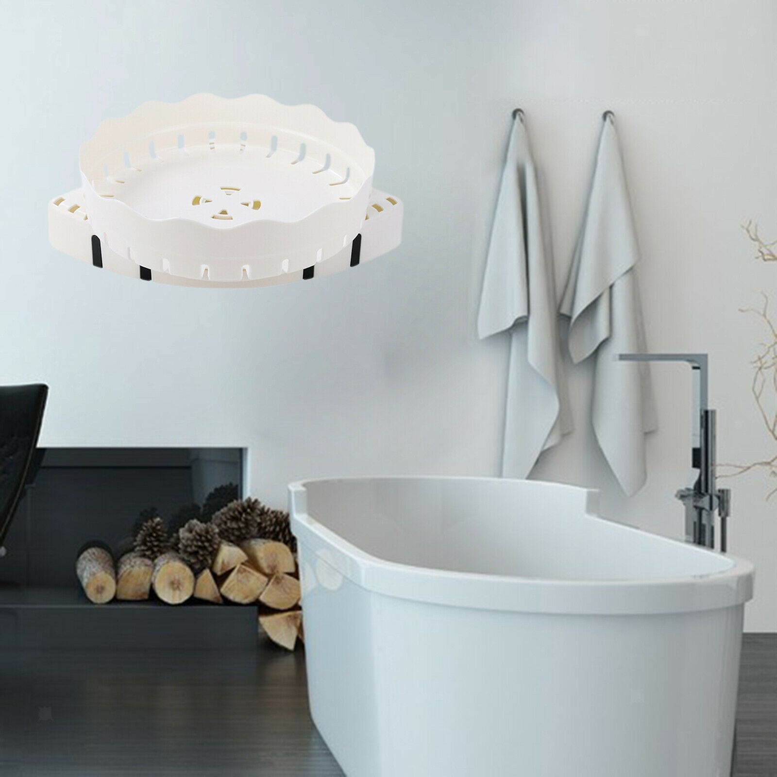 Multifunctional Rotatable Drill-Free Shower Shelf Bathroom Toilet Accessory