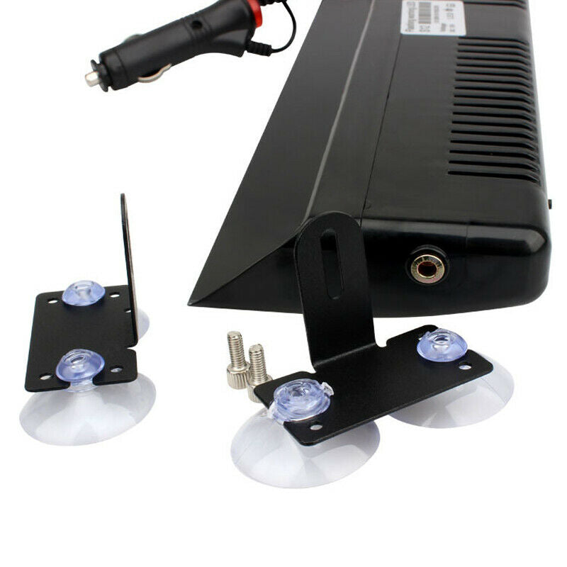 LED Emergency Strobe Light Windshield Dashboard Lamp w/ Suction Cup White Amber