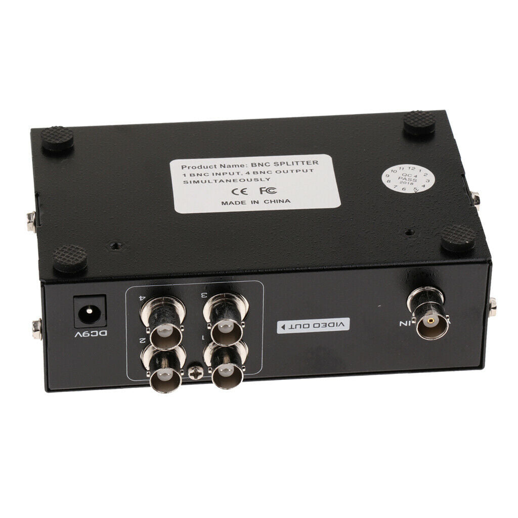 4-Port BNC Composite Video Splitter Distribution For  DVR 1x4