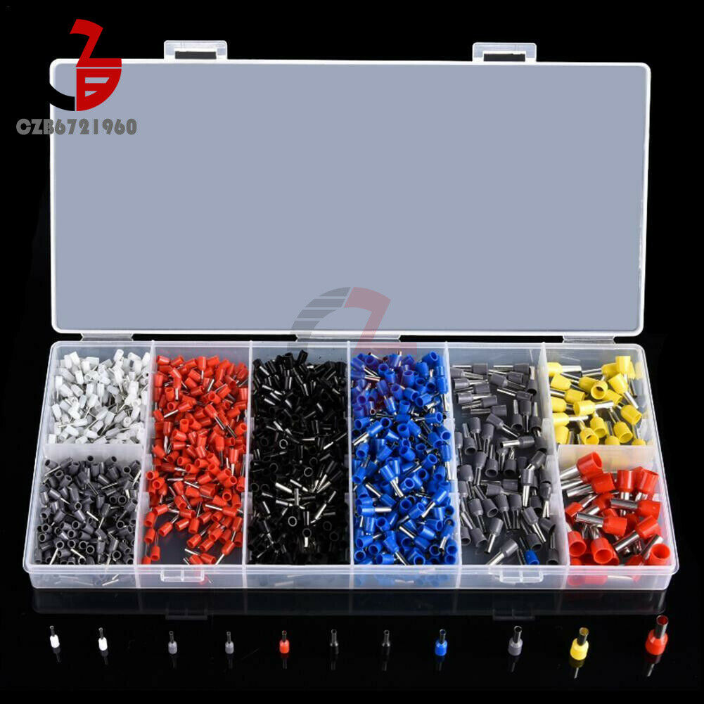 1200Pcs/Set Assorted Crimp Terminals Insulated Electrical Wiring Connector Kits