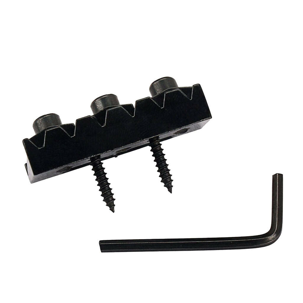 42mm Guitar Locking Nut String Lock for Guitar Parts w/ Allen Wrench Black