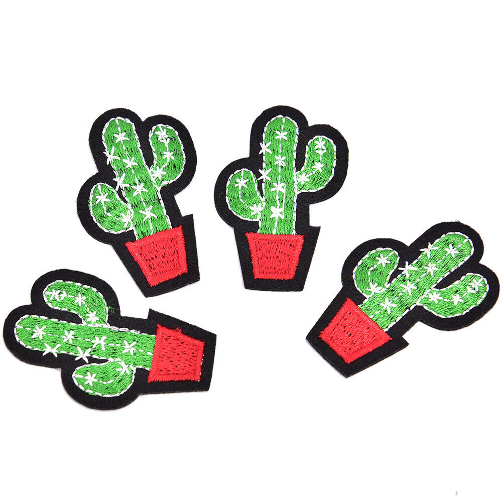 Lot 5Pcs Cactus Patch for Cloth Iron on Embroidered Sew Applique Fabric Ba.l8